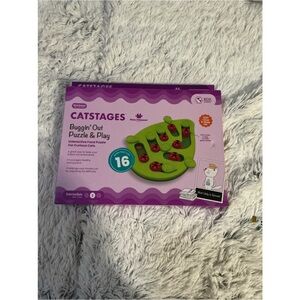 Nina Ottosson Catstages Buggin' Out Interactive Cat Food Puzzle Green/Red
